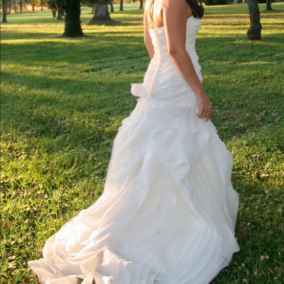 Vera Wang Wedding Dress professionally cleaned and preserved after one time wear - Picture 3 of 5